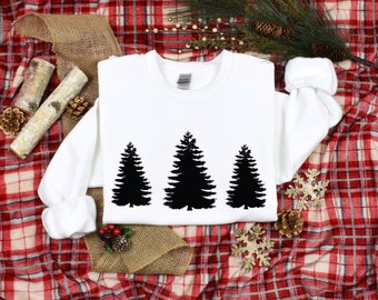 Christmas Tree Sweatshirt, Christmas Sweatshirt, Pne tree Christmas Shirt, Nature lovers sweatshirt, Holiday Sweater, Nature Shirt,