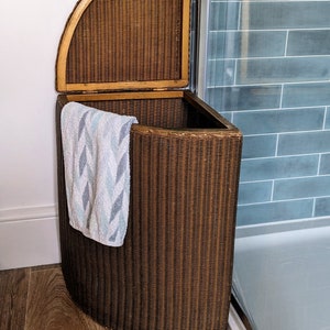 Original Vintage Lloyd Loom Gold Lusty Corner Laundry Basket