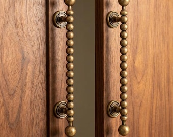 Vintage Cabinet Pulls/antique Brass Beaded Bar Handles, cabinet hardware, Wardrobe Doors Kitchen Cabinets pull knobs