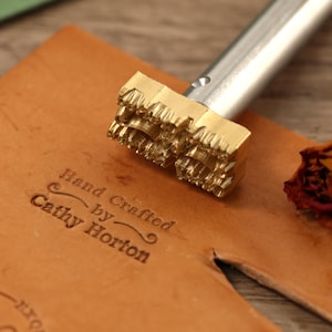 Gute Qualität! Benutzerdefinierte Leder Messing Stempel für Leder Hammerpresse mit Griff Geschenk für Leder Handwerker, Geschenk für Mann, Geschenk für Frau.