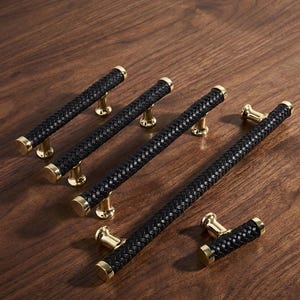 Cabinet drawer Knobs,modern handle Knobs, leather Knobs for Dresser, Wardrobe Kitchen Cabinets image 4