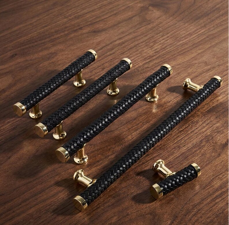 Cabinet drawer Knobs,modern handle Knobs, leather Knobs for Dresser, Wardrobe Kitchen Cabinets image 4