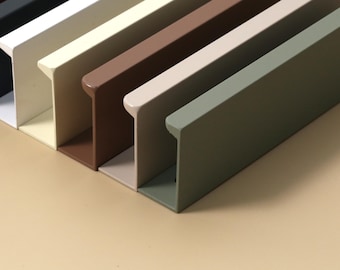 Invisible kitchen cabinet handles pulls, long cupboard modern pull minimalism