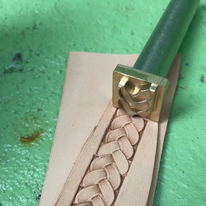 Quadratic Braid stamp leather , Tools for leather crafts, 3D leather stamp