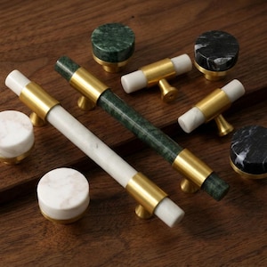 Nature white marble kitchen cabinet handles pulls, luxury green dark grey cupboard modern pull knobs