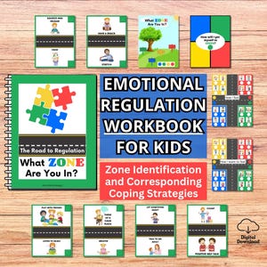 Emotional Regulation Workbook for Kids, Calming Corner Tool, Self-Regulation Strategies, ASD Support, SEL Coping Skills, ADHD Therapy