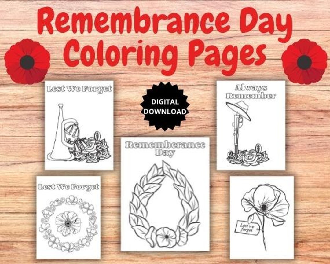 Remembrance Day Coloring Pages, Remembrance Day Activity Pack