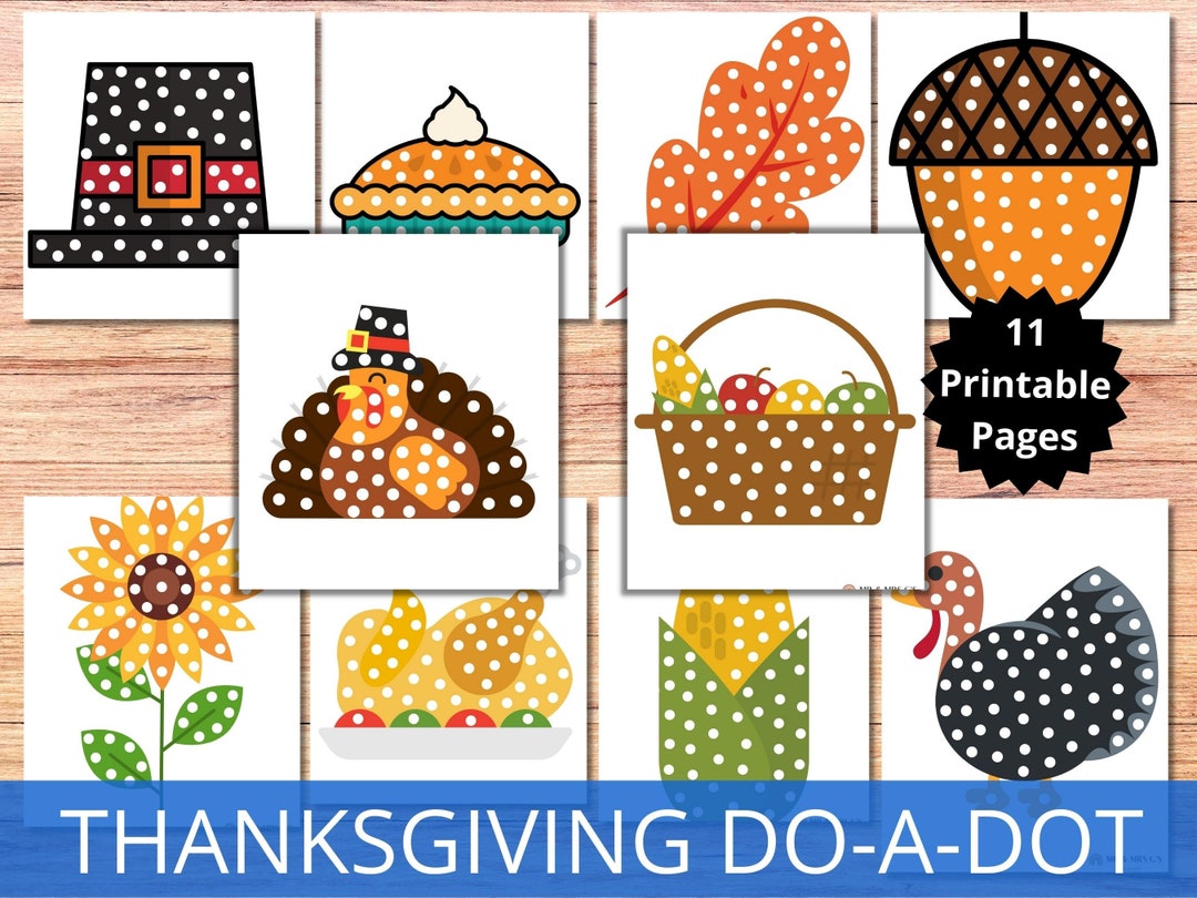 Thanksgiving Do-a-dot Painting Q-tip Bundle Thanksgiving