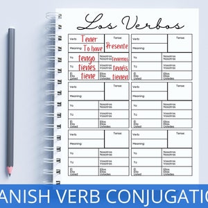 Spanish Verb Conjugation Practice, Spanish verb study guide, Spanish Worksheet, verbos españoles, Spanish classroom, Spanish grammar