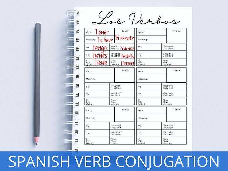 Spanish Verb Conjugation Practice, Spanish verb study guide, Spanish Worksheet, verbos españoles, Spanish classroom, Spanish grammar image 1
