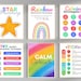 Growth Mindset POWER of YET Poster Set, Botanical Motivational Art ...