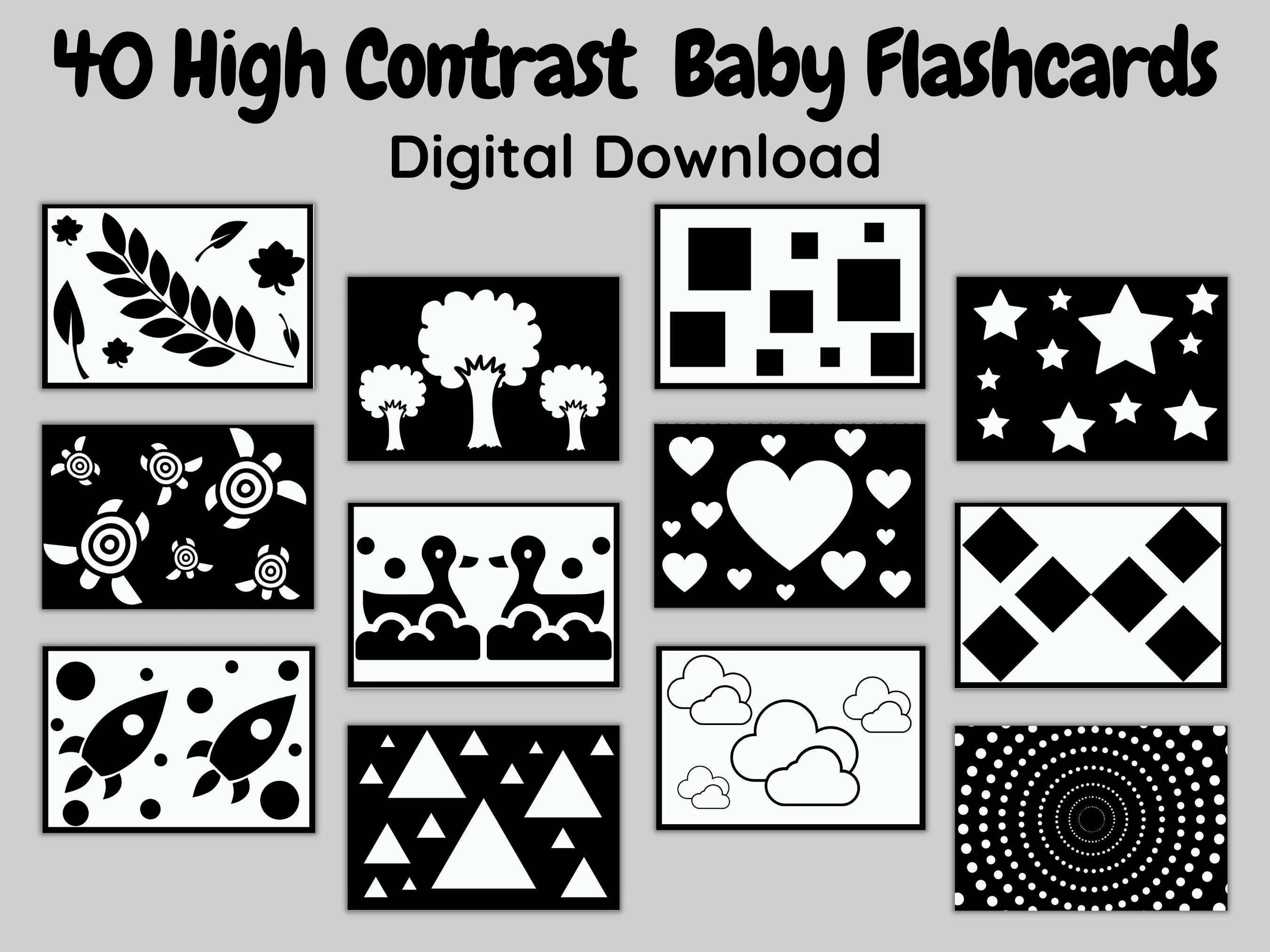 Carte Flash Noir Et Blanc Pour Bébé À Contraste Élevé Jouet - Temu Belgium