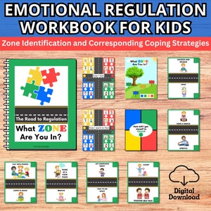 Emotional Regulation Workbook for Kids, Calming Corner Tool, Self-Regulation Strategies, ASD Support, SEL Coping Skills, ADHD Therapy