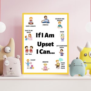 Calming Strategies Poster for Calm Corner, Emotional Regulation, Self-Regulation Zones Tool, Classroom Poster, Coping Skills for Kids