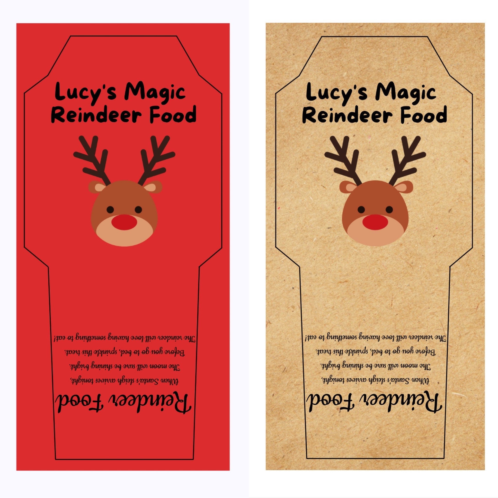 Magic Reindeer Food PRINTABLE Envelope Personalized - Etsy