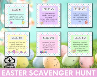 Easter Scavenger Hunt Printable, Indoor Scavenger Hunt Clues, Easter Activity, Treasure Hunt For Kids, Easter Egg Hunt, Easter Party Game