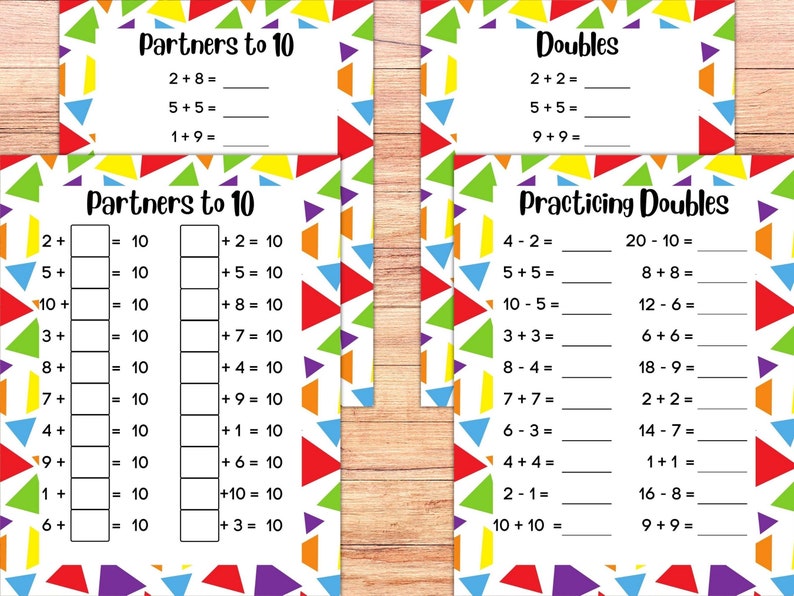 Addition och subtraktion matematikfakta, övningssidor för grundskolans matematik, utskrivbar arbetsbok, mattearbetsblad för hemundervisning, addition och subtraktion bild 5