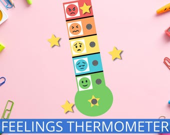 Gevoelsthermometer visueel, hulpmiddel zelfregulatiezones, kalmerende hoekhulpmiddelen, emoties identificeren, ondersteuning autisme, copingstrategieën, ADHD