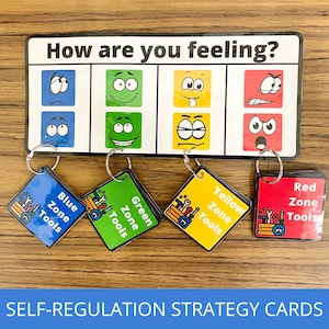 Self-Regulation Zone Strategy Cards, Understanding Your Zones, Calming Corner Tools, Identifying Emotions, Autism Support, Coping Skills