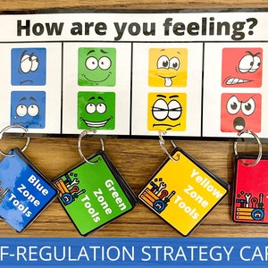 Self-Regulation Zone Identification, Emotional Regulation Tool, Calming Corner Poster, Feelings Chart, School Counselor, Anger Management image 7