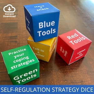 Self-Regulation Zone Strategy Dice, Calming Corner Tools, Emotional Regulation Kit, Identifying Emotions, ASD Support, SEL Coping Skills