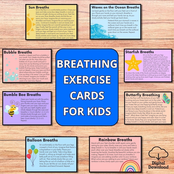 Mindful Breathing Exercises for Kids, Deep Breathing Techniques, Self-Regulation Exercises, Calming Corner, Grounding Technique, SEL Tool