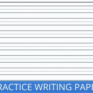 Carta per esercizi di scrittura, Carta per scuola materna, Imparare a stampare fogli, Carta a righe, Carta per scrivere a mano, Carta per bambini