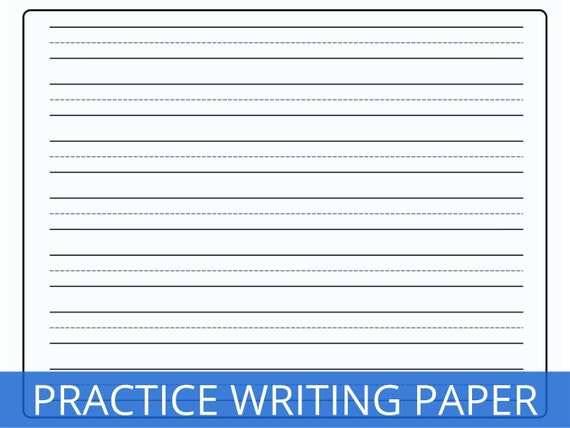 Printable Winter Lined Writing Paper for Kids Writing Paper Writing  Practice Paper Handwriting Paper Regular and Double Lined Paper 