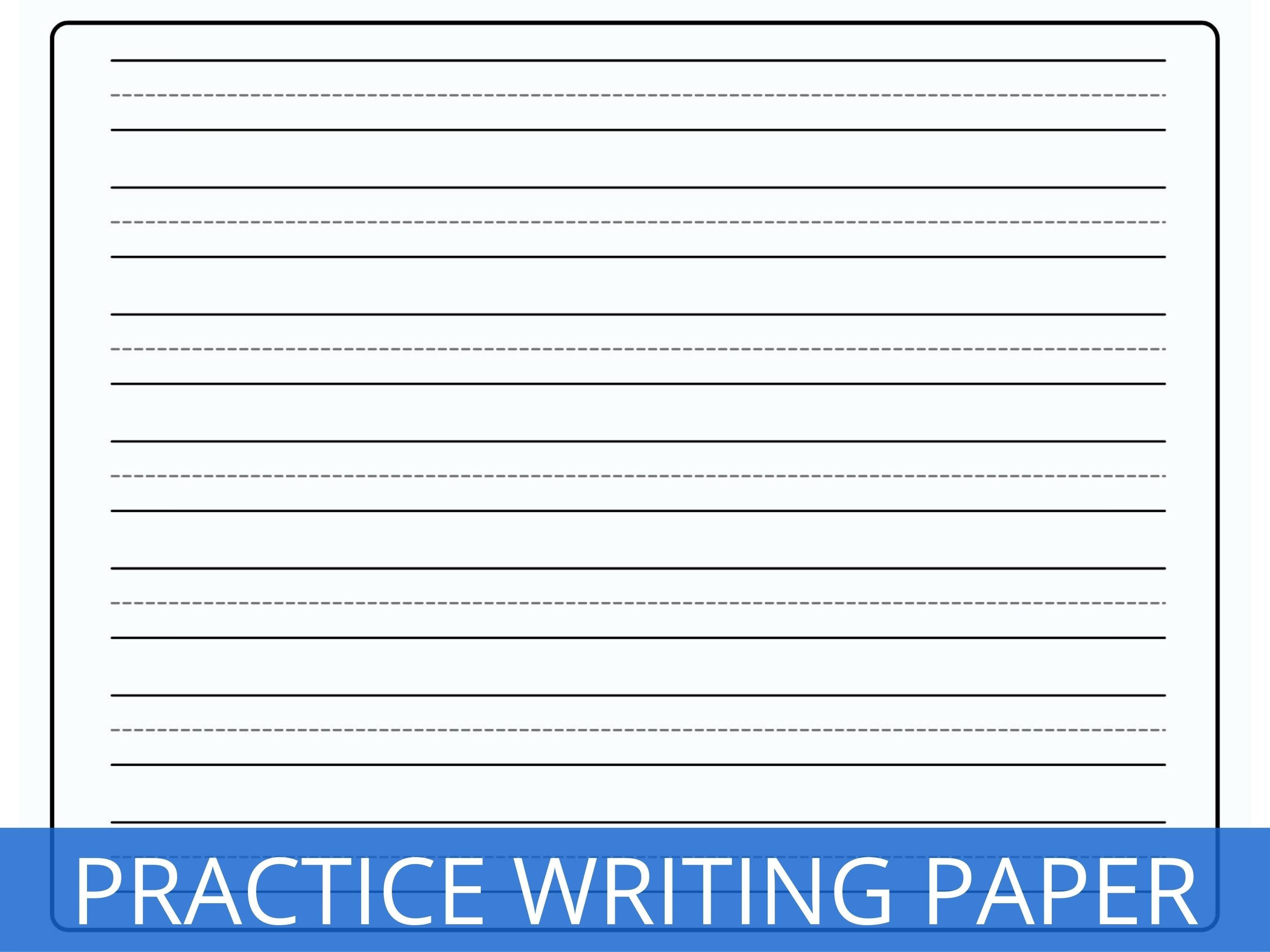 Lined Writing Highlighted Paper Handwriting Practice
