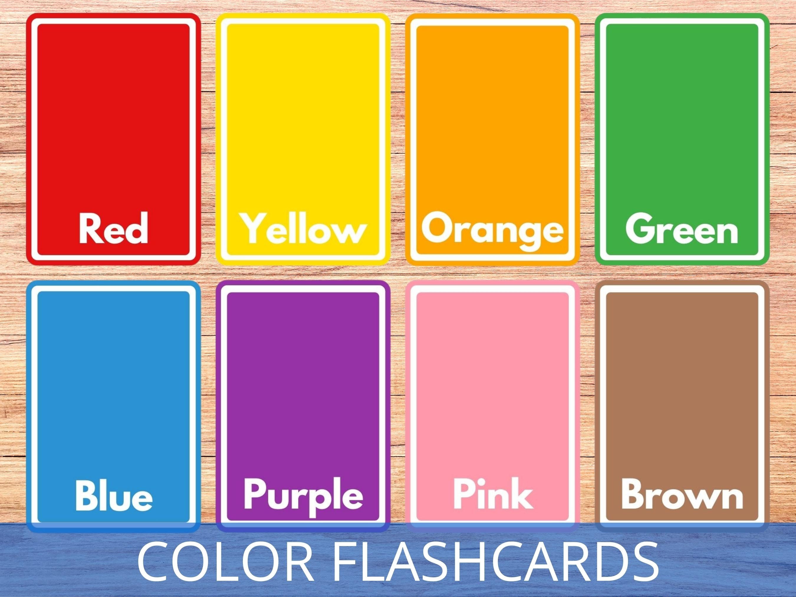 Learning Colors Flashcards Printable Flashcards for Toddlers Etsy