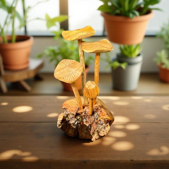 Handmade Wooden Mushroom, wooden mushroom decoration, decorative wooden mushrooms, gift, wooden mushrooms, wooden mushroom art, gifts
