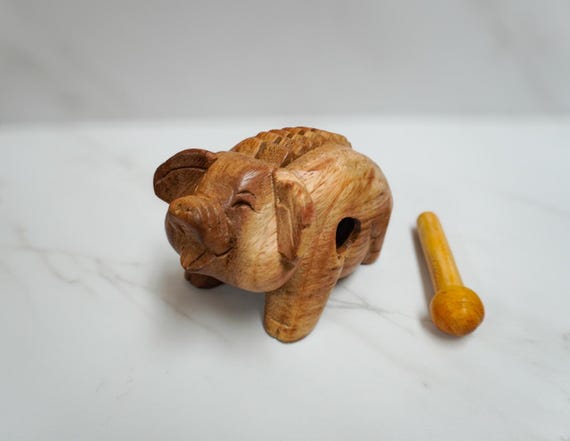 Wooden Piggy , wood croaking musical Piggy, wooden toys pig, wooden pig ornament, wooden musical pig, handmade, handmading gift