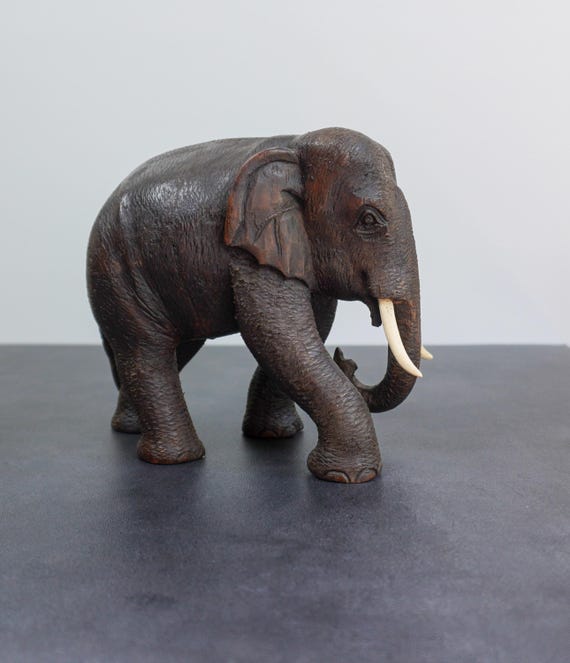 Wooden Elephant Statue.