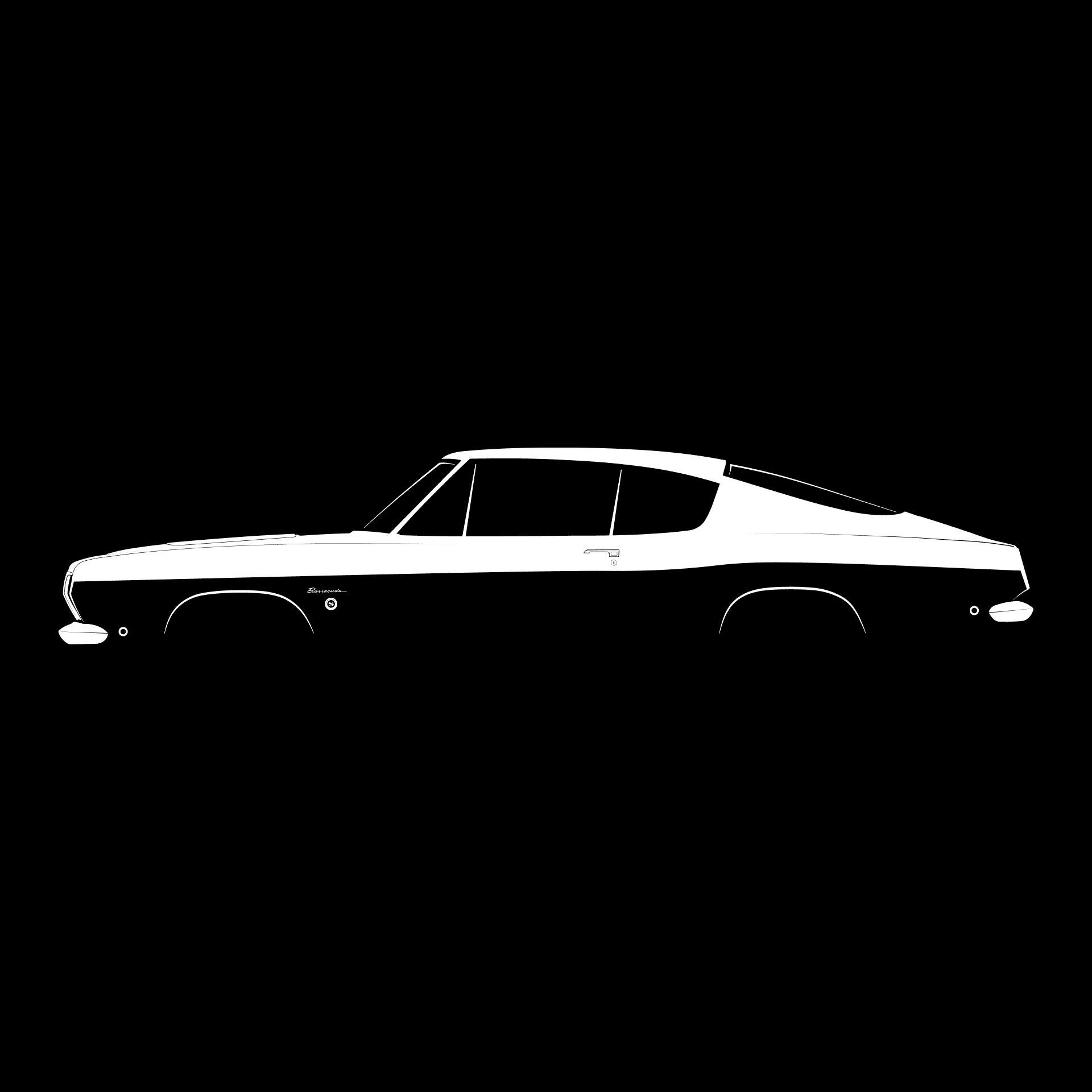 Barracuda Fastback and Notchback (1967) Silhouette Vector File - Etsy