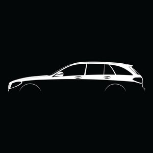C-Class Estate (S205) Silhouette Vector File