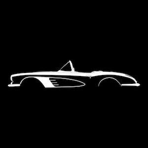 Corvette (C1) Silhouette Vector File