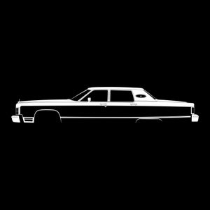 Continental Town Car (1977) Silhouette Vector File