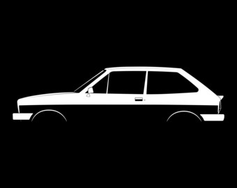 Fiesta XR2 Mk I Silhouette Vector File