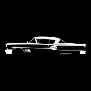 Archivo vectorial de silueta Bonneville Custom Tri-Power Sport Coupe (1958)