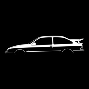 Sierra RS500 Cosworth Silhouette Vector File