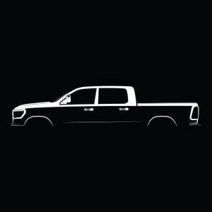 Ram 1500 Crew Cab (2019) Silhouette Vector File