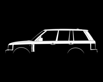 Range Rover Outuline Vector Range Rover Sport SVR Car SVG/EPS Outline - Printable, Cricut ...