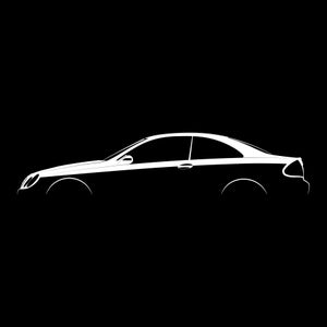 CLK-Class (W209) Silhouette Vector File