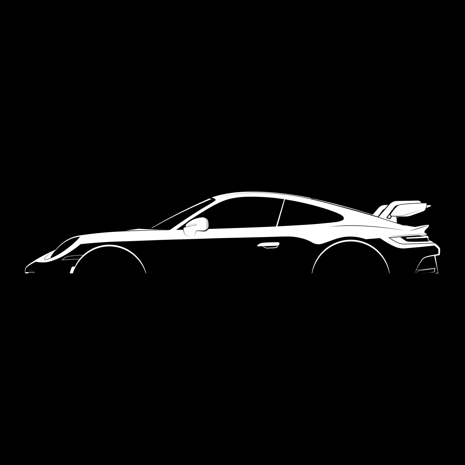 Porsche 911 GT3 992 Silhouette Vector File - Etsy