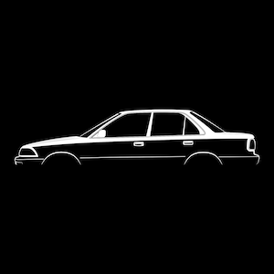 Corolla (E90) Silhouette Vector File