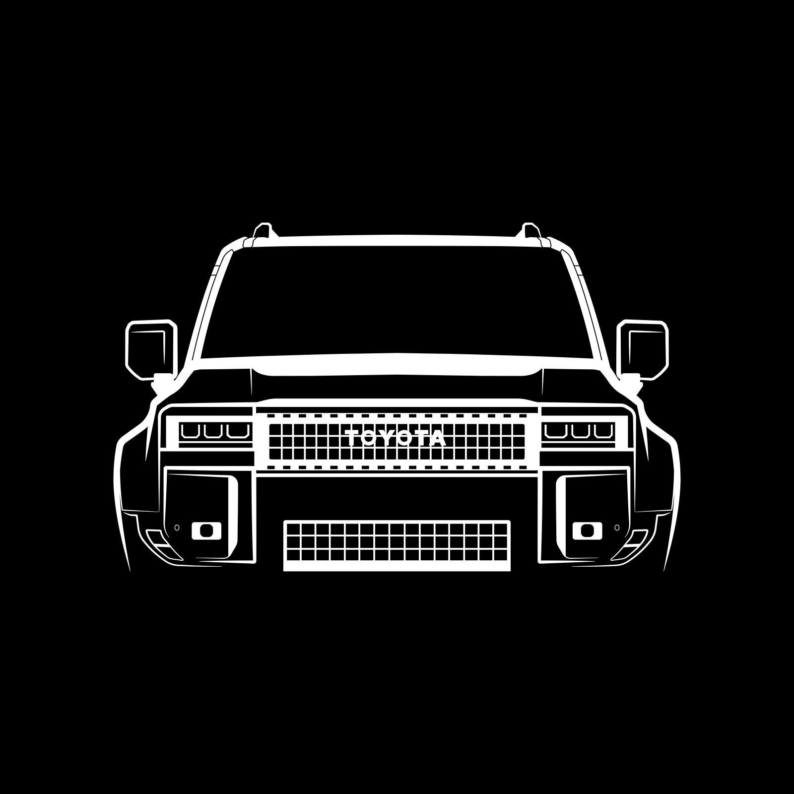 Land Cruiser Prado (LC250) Front and Rear Vector File - Etsy