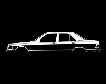 190 E (W201) Silhouette Vector File