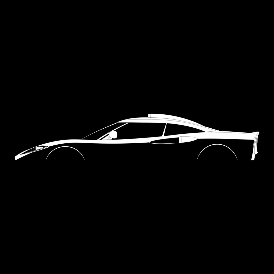 スパイカー C8 エルロン シルエット ベクター ファイル - 日本