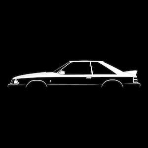 Mustang SVT Cobra R (1993) Silhouette Vector File