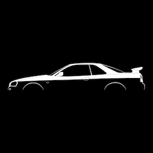 Skyline GT-R (R34) Silhouette Vector File